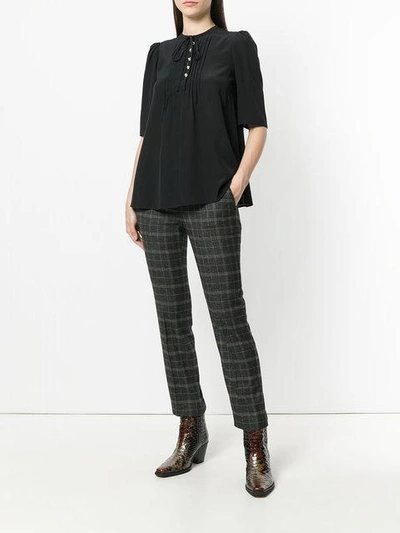 Shop Mcq By Alexander Mcqueen Front Bow-tie Blouse