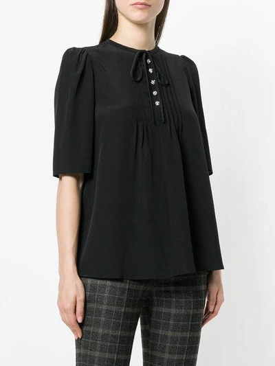 Shop Mcq By Alexander Mcqueen Front Bow-tie Blouse