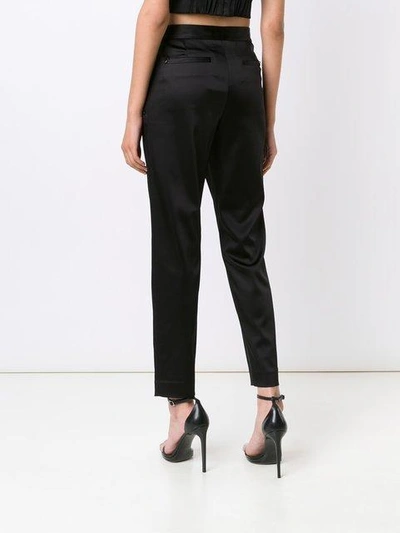 Shop Alexander Wang T T By Alexander Wang Cropped Trousers - Black