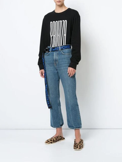 Shop Proenza Schouler Pswl Cropped Flare Jeans In Blue