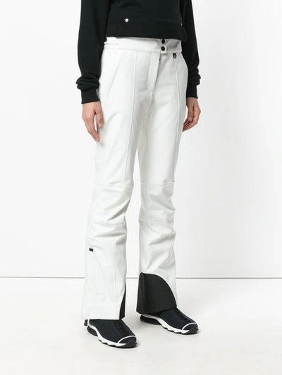 Shop Moncler Bootcut Ski Pants In White