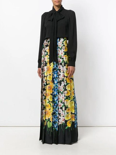 Shop Gucci Florage Printed Skirt In Multicolour