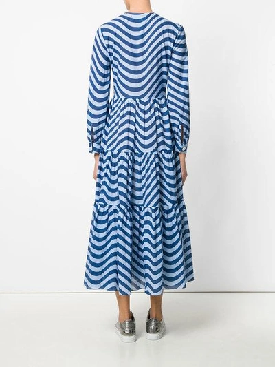 Shop House Of Holland Long Hypnotic Dress - Blue