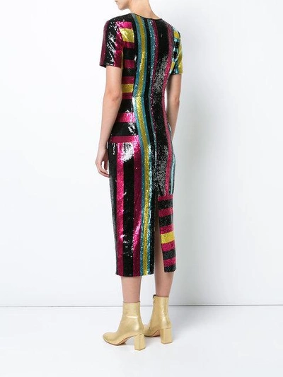 Shop Diane Von Furstenberg Short-sleeve Sequin Dress In Multicolour