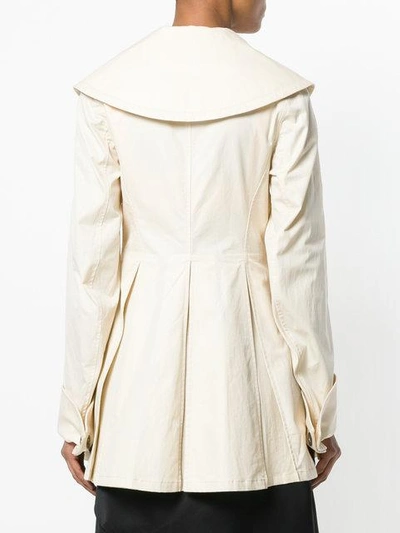 Shop Jw Anderson Double Breasted Coat In Neutrals