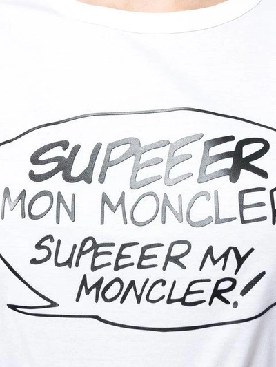 Shop Moncler Speech Bubble T-shirt In White