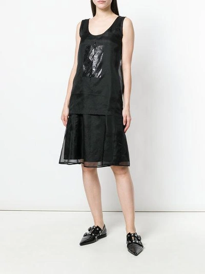Shop Neil Barrett Woven Dress - Black