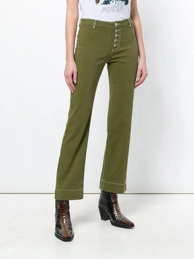 Shop Alexa Chung Cropped Jeans - Green