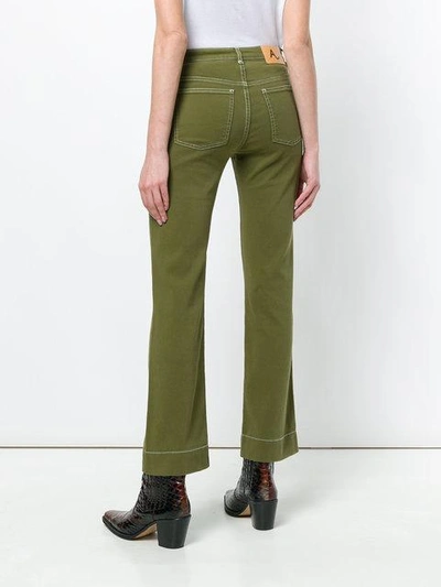 Shop Alexa Chung Cropped Jeans - Green