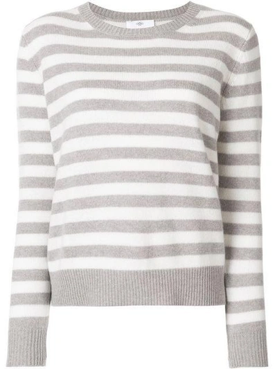 Shop Allude Striped Jumper - Grey
