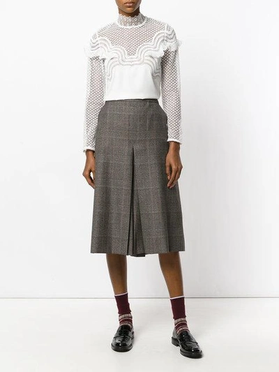 Shop Veronique Branquinho Tweed Pleat Skirt