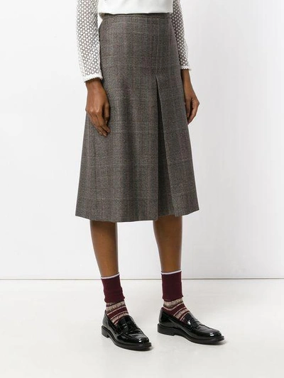 Shop Veronique Branquinho Tweed Pleat Skirt