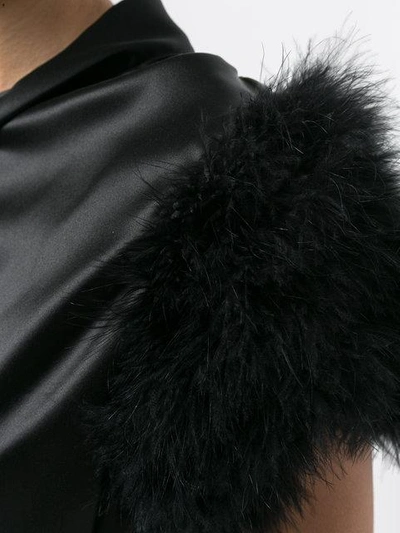 Shop Maguy De Chadirac Fur Detail Blouse - Black