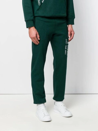 Shop Adidas Originals By Alexander Wang Graphic Print Track Pants - Green