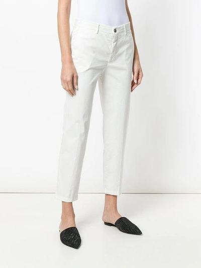 Shop Berwich Cropped Tailored Trousers - White