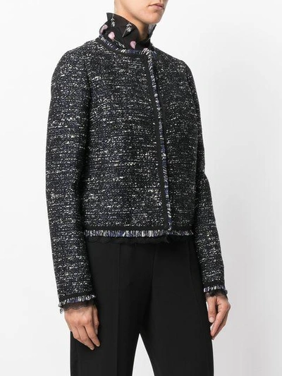 Shop Giambattista Valli Classic Tweed Jacket - Blue