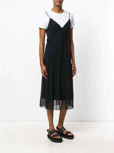 Shop Rag & Bone Panelled Slip Dress - Black