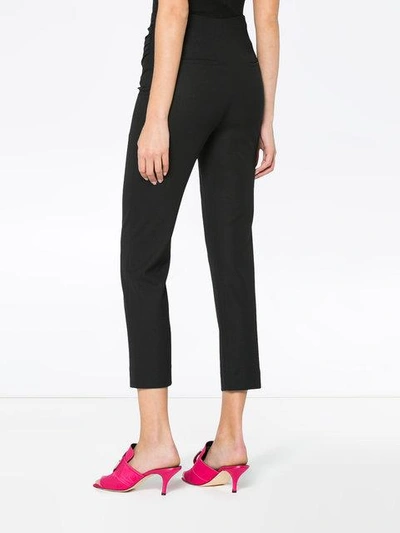 Shop Jacquemus High Waisted Skinny Cropped Trousers In Black