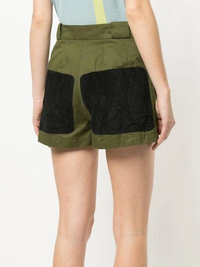 Shop Marni Short Cargo Shorts In Green