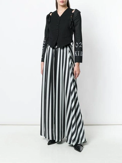 Shop Ann Demeulemeester High Waisted Striped Skirt