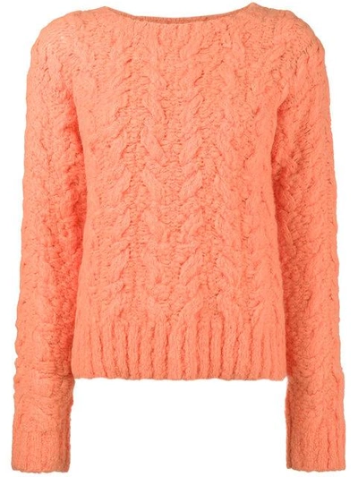 Shop Sies Marjan Cable Knit Jumper In Yellow
