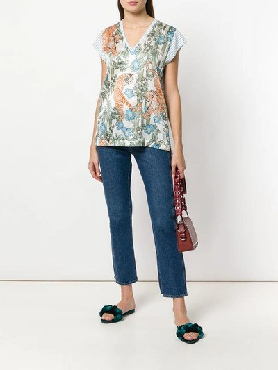 Shop Shirtaporter Tiger Print Blouse - Multicolour