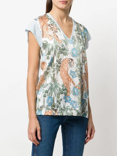 Shop Shirtaporter Tiger Print Blouse - Multicolour