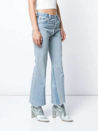 Shop Re/done Leandra Cropped Jeans In Blue