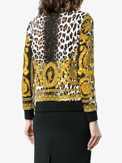 Shop Versace Wild Baroque Print Sweatshirt In Black