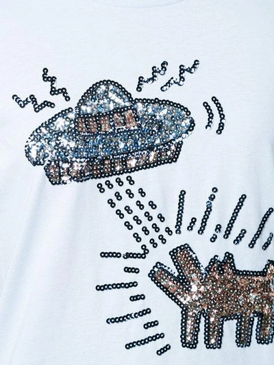 Shop Coach X Keith Haring Embellished T-shirt In Blue