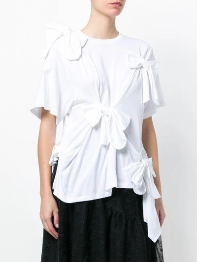 Shop Simone Rocha Turbo Bow Easy T-shirt - White