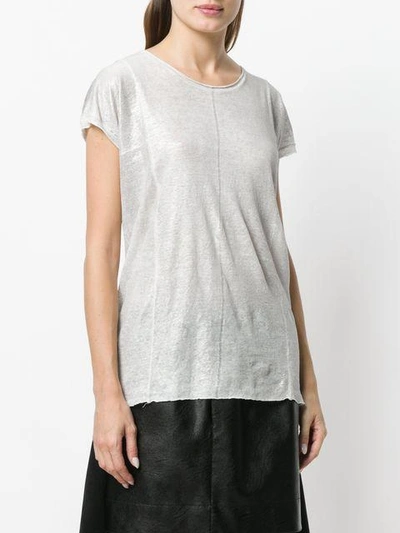 Shop Avant Toi Short Sleeve Top - Grey