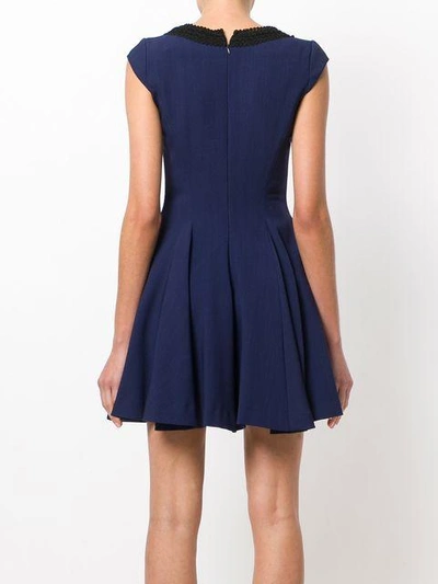 Shop Plein Sud Fitted V-neck Dress - Blue