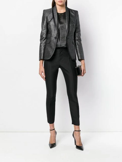 Shop Dsquared2 Tailored Fitted Blazer - Black