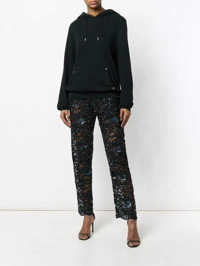 Shop Ashish Sequined Tulle Trousers - Black