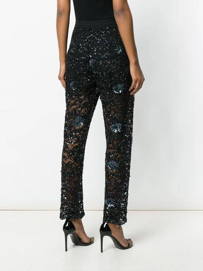 Shop Ashish Sequined Tulle Trousers - Black