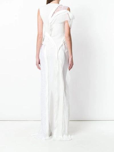 Shop Givenchy Asymmetric Ruffle Dress In White
