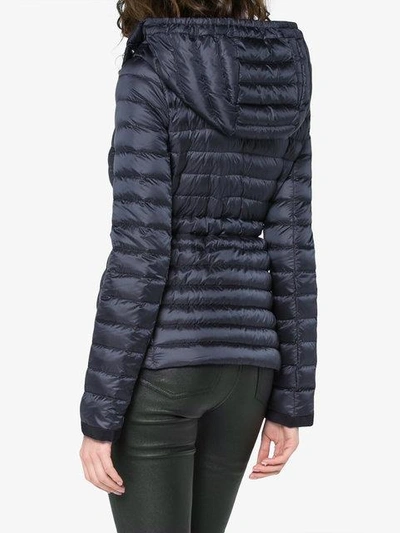 Shop Moncler Hooded Down Jacket In Blue