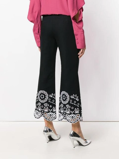 cropped embroidered trousers