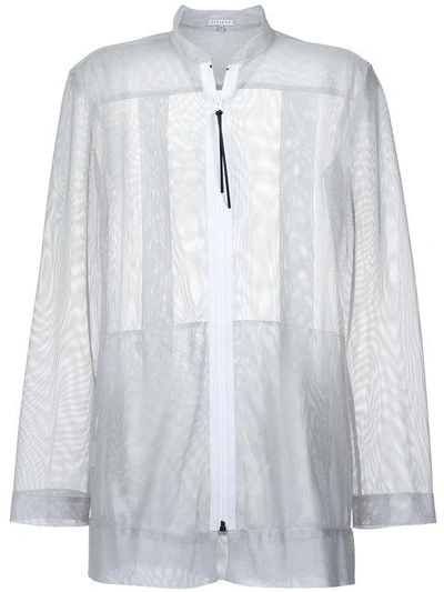 Shop Alcaçuz Carmem Sheer Oversized Jacket - Grey