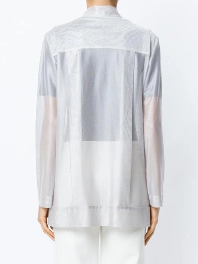 Shop Alcaçuz Carmem Sheer Oversized Jacket - Grey