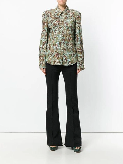 Shop Chloé Retro Patterned Shirt In Brown