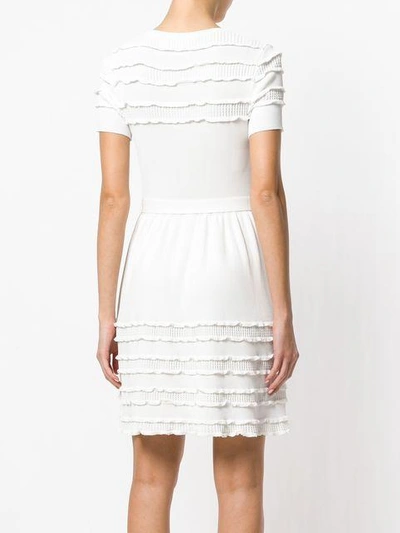 Shop Boutique Moschino Frill Detail Ribbed Dress