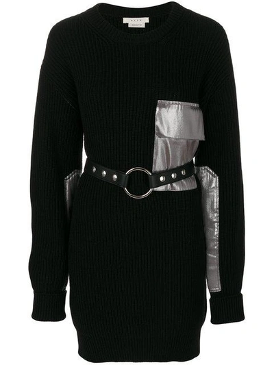 Shop Alyx 1017  9sm Ribbed Belted Dress - Black