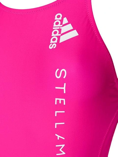 Shop Adidas By Stella Mccartney Training Swimsuit - Pink & Purple