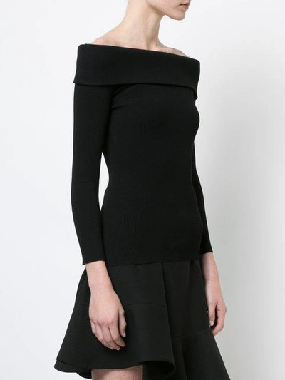 Shop Michael Kors Off Shoulder Sweater In Black