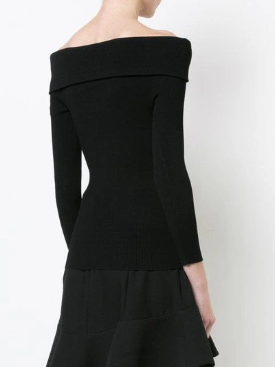 Shop Michael Kors Off Shoulder Sweater In Black