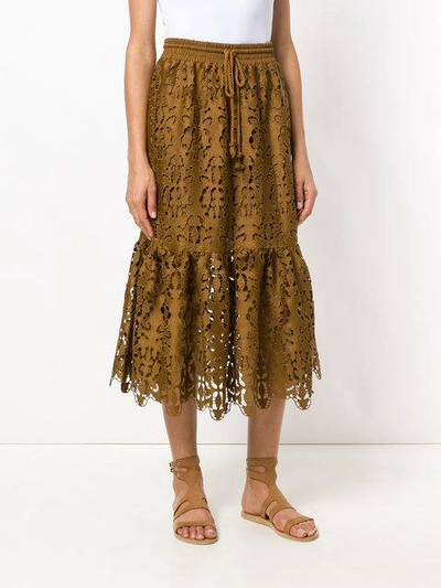Shop See By Chloé Ruffled Lace Skirt