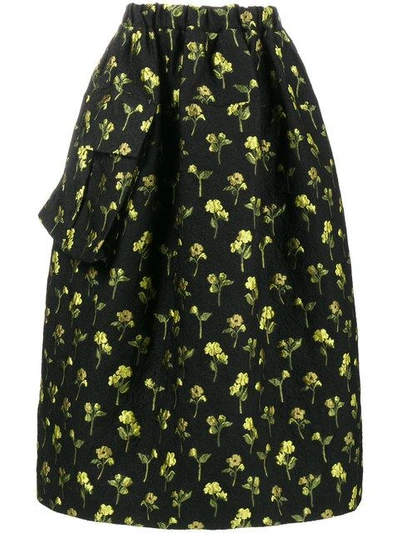 花卉刺绣伞形半身裙
