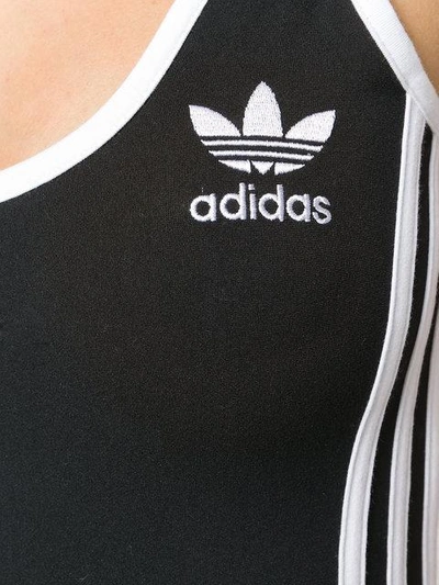 Shop Adidas Originals 3-stripes Bodysuit In Black